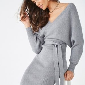 Forever 2 Nwt Surplice Sweater Dress 